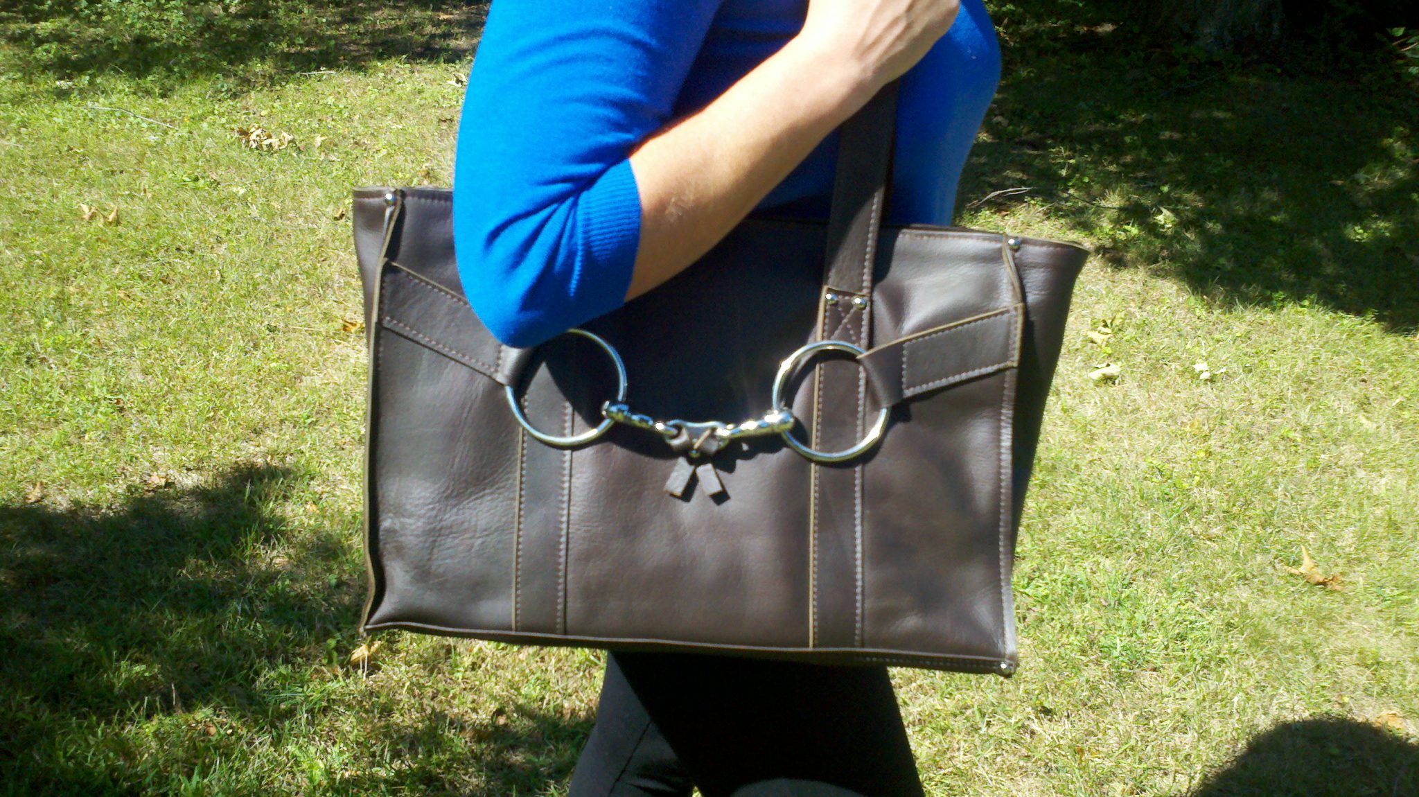 Large Tote with horse bit.